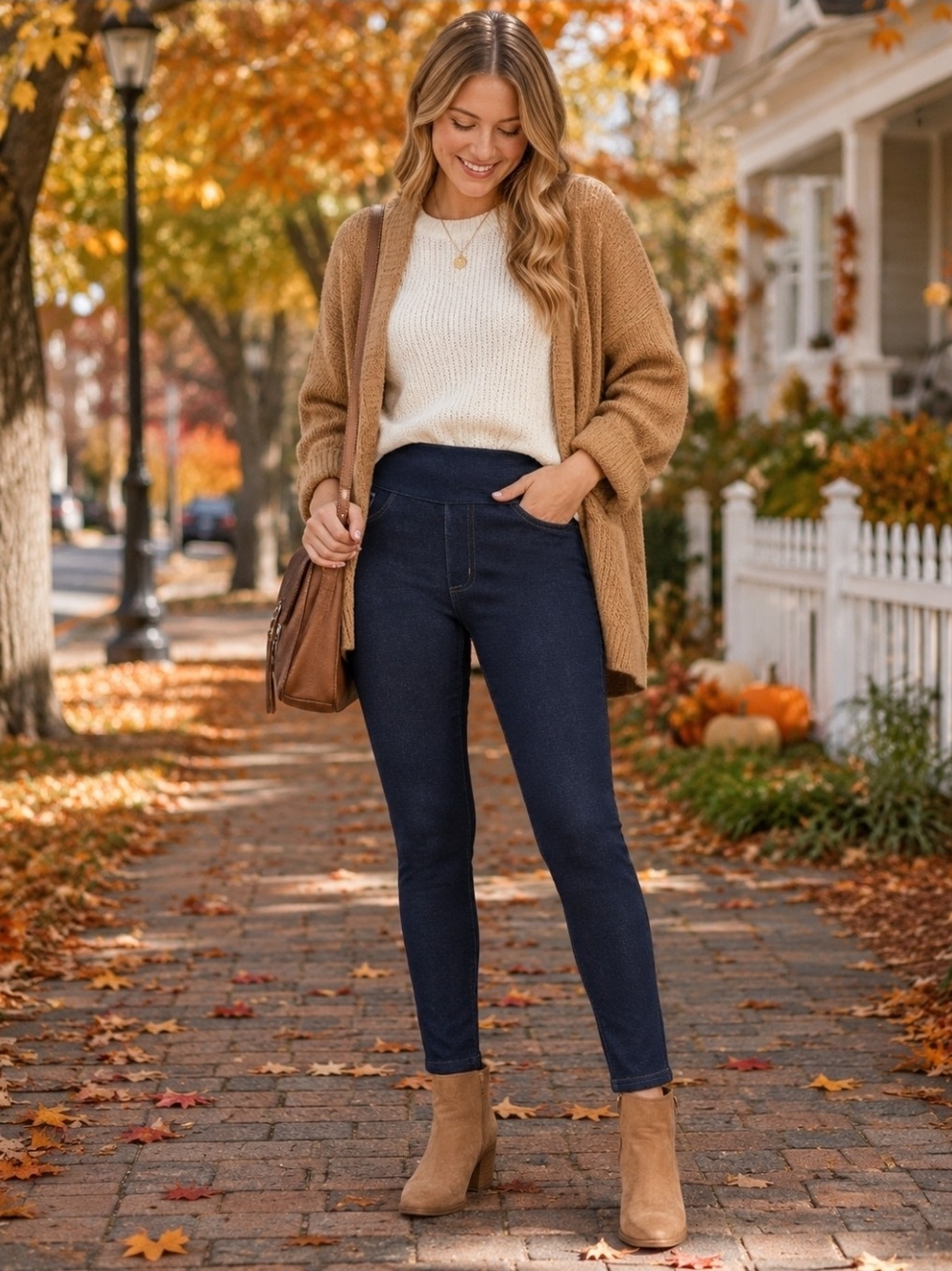SPANX Dark Blue High-Waist Skinny Jeggings